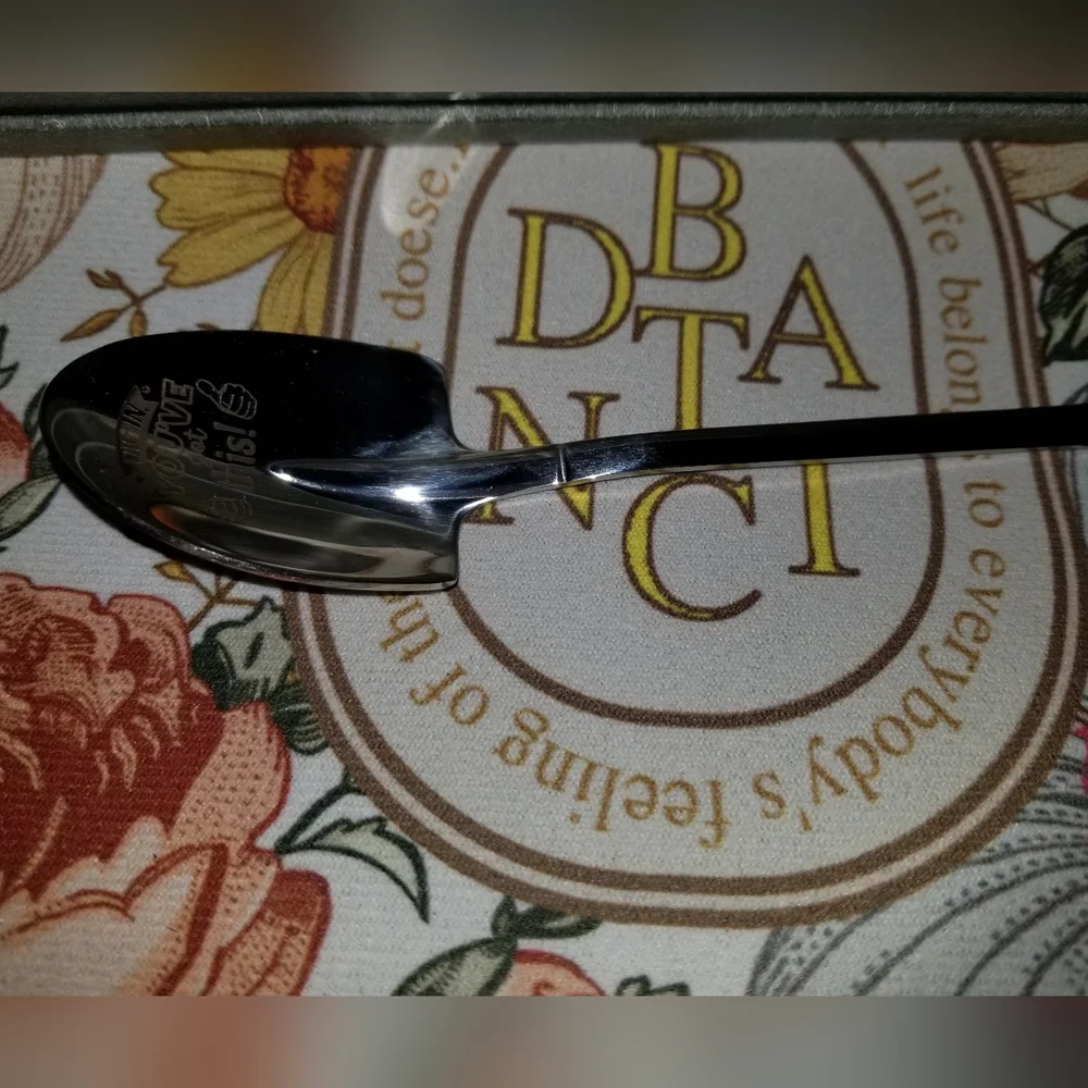 'Dig In, You've Got This' Silver Engraved Shovel Spoon
